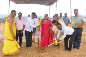 Foundation stone laying for children's house